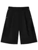 Shorts de terno casual retrô da moda Nanxia disfarçado para homens e mulheres verão solto drapeado reto perna larga sete pontos calças