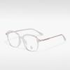 M3722 gafas de montura completa anti luz azul personalidad TR metal mixto gafas lisas de moda negocio miopía