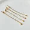 Fecho tipo lagosta banhado a ouro 14K18K corrente de extensão corrente de cauda acessórios de joias DIY feitos à mão material de acabamento para colar pulseira