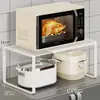 Estante de Almacenamiento para Cocina, Estante para Colocar Microondas, Horno y Arrocera en la Parte Superior del Refrigerador, Estante Retráctil Multifuncional para Almacenamiento de Ollas