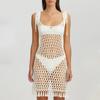 Falda Larga Nueva Amazon Transfronteriza Primavera y Verano 2024 Suelta Color Sólido Vacaciones Jersey Moda Comercio Exterior Prendas de Punto para Mujer