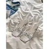 Sandalias Blancas de Lunares Estilo Hada Francés con Tacón Grueso sin Cierre para Mujer Modelo Nuevo 2026 con Lazo y Sandalias a Juego con Falda
