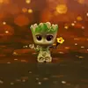 Groot pega Homem Árvore Flor segurando Homem Árvore Ninho de Pássaro chaveiro versão Q fofo enfeites de bolsa de mão