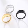 Anillo Casual de Acero Inoxidable Ovalado Estilo Frío para Mujer Quanxi Anillo Temporada de Graduación Apilado Rc-471