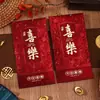 Envelopes vermelhos com relevo e carimbo dourado para atacado, envelopes de dinheiro de Ano Novo com o caractere "Fu", envelopes de presente universais para celebrações de Ano Novo e casamentos
