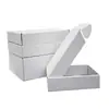 Caja blanca para máquina voladora ancho 30 cm cartón corrugado extra duro caja de embalaje impresa caja para paquetería express embalaje personalizado lotes pequeños