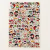 Pegatinas de dibujos animados de Shin-chan, nariz pequeña creativa, material impermeable para decorar fundas de teléfono, agendas y tarjetas traseras de tabletas