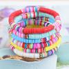 Pulsera de Perlas en Forma de Corazón Sonriente de Arcilla Suave Colorida Taylor Europea y Americana Set de Pulseras Estilo Bohemio No
