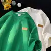 Camiseta de Manga Corta para Hombre, Diseño de Verano, Top de Estilo Nicho, Marca de Moda High Street Retro Americano, Ropa Moderna de Manga Tres Cuartos