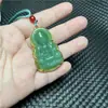 Colgante de jade con incrustaciones de oro de jaspe sintético Colgante de Buda Guanyin de jade sintético Jade Hetian Jade Blanco venta regalos en vivo bienestar