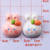 Bonito rabanete coelho dos desenhos animados creme cola acessórios criativo sapato fivela material resina acessórios diy jóias hairpin