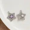 Nuevo Colgante de Aleación Microincrustado Accesorios para Joyería DIY Pulsera Collar Colgante de Joyería Estrella Luna Venta al por Mayor
