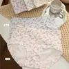 50 piezas de panties de mujer de tiro alto con estampado floral pastoral, alta elasticidad, bordes que no se enrollan, entrepierna de doble capa, panties tipo triángulo para mujer