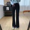Alcance pernas de supermodelo instantaneamente! Jeans flared de cintura alta com elasticidade em quatro direções para afinar o corpo feminino, calça pantalona justa para o outono, com efeito de levanta bumbum