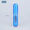 En stock botella de perfume de llenado inferior de 5 ml portátil reciclable botella rociadora de perfume de aluminio electroquímico para perfume