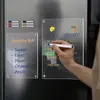 Tablero de Mensajes Magnético de Acrílico de 2 mm Calendario Planificador Semanal Borrable Pegatina Magnética 3D para Refrigerador