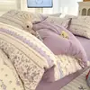 Conjunto de Roupa de Cama Desenho Animado Primavera 2026 Conjunto de Quatro Peças Estilo Fresco Lençol Capa de Edredom Roupa de Cama Nantong Conjunto de Três Peças para Dormitório 4