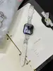 Cadena Estilo Lazo con Correa de Cuero Adecuada para Apple Watch iWatch 12ª Generación 11/10