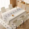 2026 Nuevo Estilo Mantel Impermeable a Prueba de Aceite Lavable Resistente al Calor Rectangular de Gama Alta Cubierta de Piel de Cordero para Mesa de Café