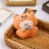 Novo Pingente de Cabeça de Animal de Pelúcia Desenho Animado, Chaveiro Fofo e Adorável, Decoração de Mochila, Presente de Boneca