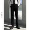 Calça de Terno de Veludo Cotelê Naples Masculina de Inverno, Estilo de Negócios Britânico Masculino, Caimento Fluido, Sem Amassar, Calça Longa de Corte Reto, Tendência