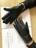 Guantes de Cuero Genuino para Hombre Invierno Ciclismo Piel de Oveja Cálidos Forrados de Polar Engrosados de Piel de Oveja Guantes a Prueba de Frío Guantes para Pantalla Táctil