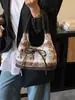 Bolso de Hombro Casual de Felpa de Gran Capacidad Estilo Étnico Estilo Coreano, Bolsa de Compras para Salidas, Bolso Tote Chaleco para Estudiantes