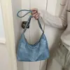 Bolso de axila de nuevo estilo, bolso de hombro para mujer, patrón para bolso tote de mezclilla, adecuado para ir al trabajo