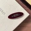 Versión Coreana 2026 Nuevo Pinza de Pelo de Terciopelo Colorido de Gama Alta Exquisita Forma Ovalada Larga BB Pinza para el Cabello para Mujeres Pinza para el Flequillo Lateral