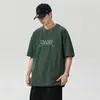 Camiseta de Hombre Pesada 280g0 Resistente a la Encogida Cuello Redondo Manga Corta Corte Holgado Estampada, Nuevo Modelo Verano 2026
