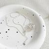 Collar de gota de agua tridimensional cepillada de plata esterlina s925 para mujer, cadena de hueso de serpiente, huevo de paloma, personalidad de moda y temperamento.