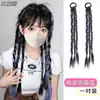 Trenzas de Cabello Falso Doble Cola de Caballo Cabello Sintético Estilo Chica Atractiva Concierto Festival de Música Trenzas de Boxeo Coloridas Accesorios para Conciertos