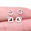 7x8mm 0,12g Multicor DIY Liga Acessórios para Joias Coração de Pêssego Coração Vazado Pingente Acessórios para Roupas de Boneca