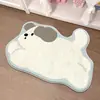 Tapete Fofo de Animal Desenho Animado Alienígena para Corredor, Tapete Fofo de Imitação de Caxemira Absorvente de Som Antiderrapante para Sala de Estar, Quarto, Tapete ao Lado da Cama