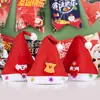 Decorações de Natal chapéu de velho desenho animado chapéu de criança presente crianças presente de Natal desenho animado chapéu de Natal lote