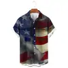 Camisa para Hombre de Estilo Nuevo Europeo y Americano Transfronteriza, Estampado Digital 3D, Versátil de Moda Casual de Manga Corta Tallas Grandes Ropa para Hombre