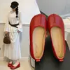 Sapatilhas Baixas Coreanas de Couro Sintético com Dedos Divididos Sapatos Baixos Femininos Casco de Porco Split Toe Baixa Temporada 2026 Mocassins Slip-on de Solado Macio Sapatos para Dirigir Sapatos Feijão
