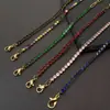 Pulseira Colorida de Zircônia 2025 para Mulheres, Corrente Tennis Fashion Versátil, Joia de Design de Nicho, Aço Titânio, Não Desbota