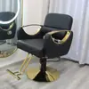 Cadeira de cabeleireiro moderna, cadeira de barbeiro reclinável, cadeira de corte de cabelo ajustável e giratória específica para salão, cadeira para permanente, coloração e barbear