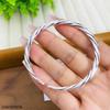 Pulsera de Plata Esterlina 9999 para Mujer Vintage Tejida a Mano Torcida Sólida Abierta Elegante Combinable de Alta Gama
