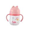 Taza de Agua Taza de Aprendizaje para Beber con Popote para Niños Taza Graduada para Bebé de un Año Botella de Agua Portátil Botella de Leche con Bola de Gravedad Linda