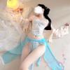 Sexy estilo nacional sexy lingerie bellyband terno uniforme tentação estilo antigo perspectiva paixão bonito estilo antigo hanfu tentação