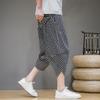 Pantalones Capri para Hombre a Cuadros Casuales Pantalones Estilo Chino Modernos Talla Grande Verano Pantalones Rábano para Sorber Pantalones Cortos de Pierna Ancha