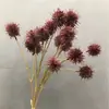 Fruta de castaña simulada fruta verde carnosa diseño floral con material de hoja de fruta sensación de primavera y verano flores para escaparate nórdico
