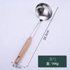 Juego de Utensilios de Cocina de Acero Inoxidable, Espátula, Cucharón para Sopa, Colador, Cuchara para Fideos, Espátula, Cuchara para Arroz, Mango de Madera de Haya, Utensilios de Cocina para el Hogar