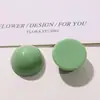 Estilo Coreano Versátil Color Caramelo Redondo Resina Media Redonda Parches DIY Aretes Accesorios para el Cabello Pinzas para el Cabello Botones Accesorios Venta al por Mayor