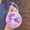 Lindo Pony de Dibujos Animados Polly Monedero Llavero Bolsa Accesorios Colgantes Pareja Llavero de Coche Colgante Pequeño Regalo