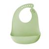 Babero de Silicona para Bebé Transfronterizo Bebé de 1 año Babero de Silicona Ultrafino Impermeable Fácil de Limpiar Niños Bebé Bolsa para Arroz