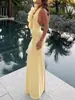 Site Independente Amazon Vestido Feminino Europeu e Americano Gola V Gola Alta Cor Sólida Slim Fit com Decoração de Renda 3D para Mulheres 8143