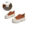 Zapatos de plataforma de cuero genuino con suela de espuma, zapatos de papá de suela gruesa otoño 2026, zapatos casuales que aumentan la altura, tenis blancos para mujer, zapatos de moda para mujer